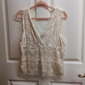 Ivory lace overlay cami